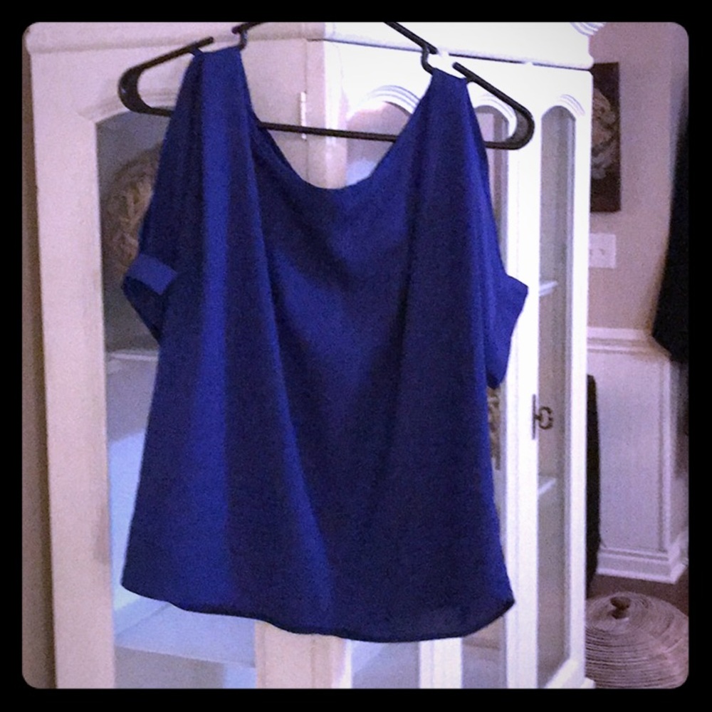 Royal blue blouse